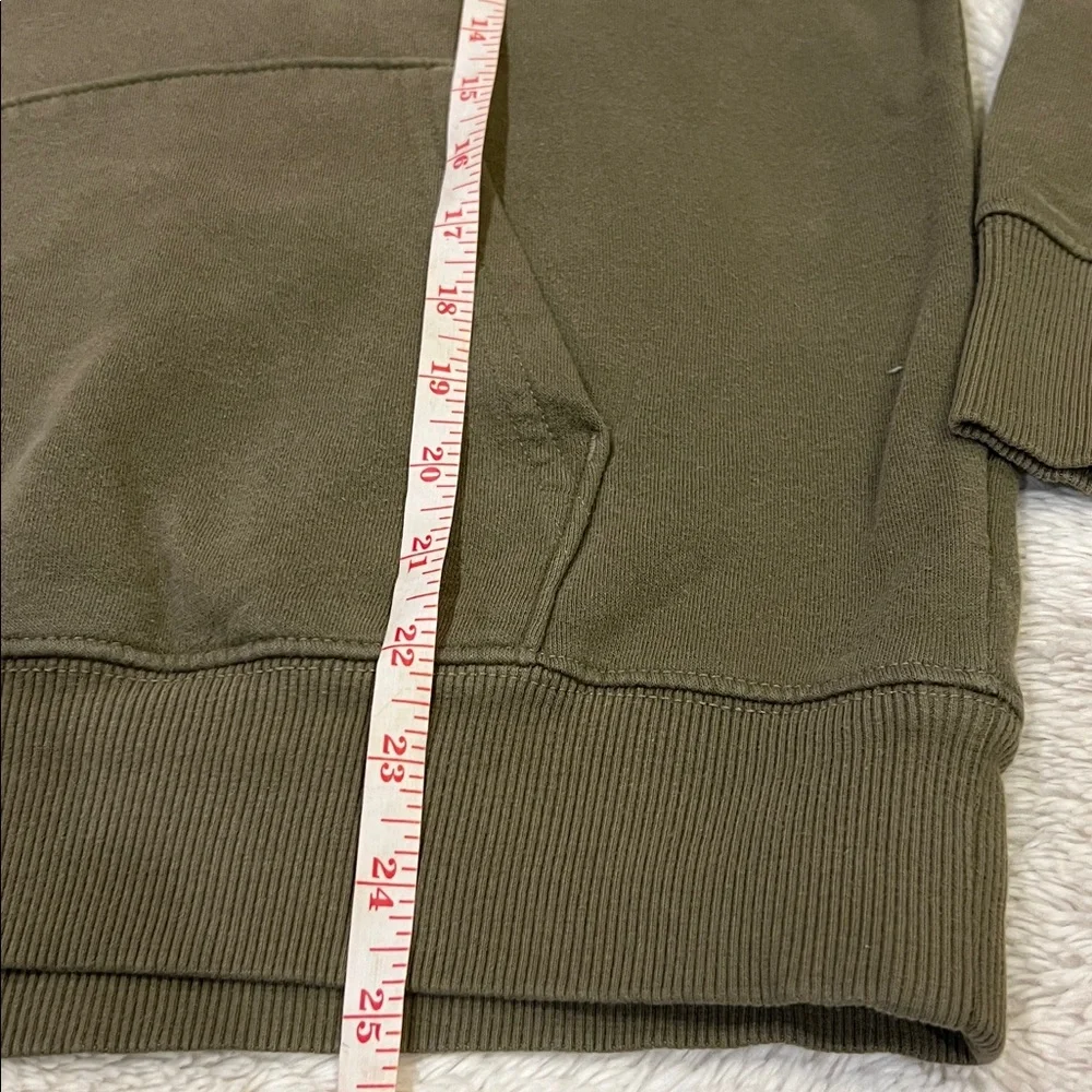 Men's The North Face Olive Green Hoodie Pullover Sweatshirt Bear Outdoors Size M